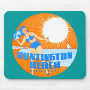 1947 Huntington Beach California Mouse Pad