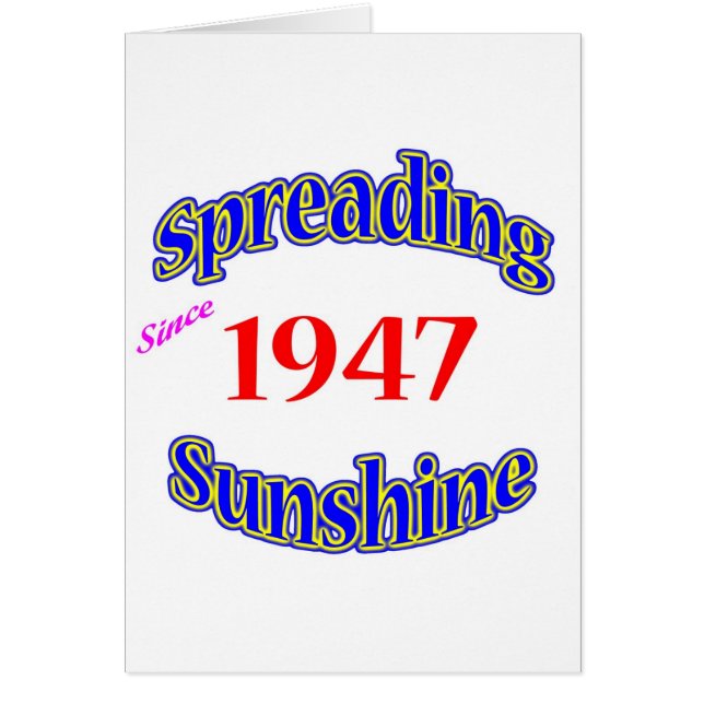 1947 Spreading Sunshine (Front)