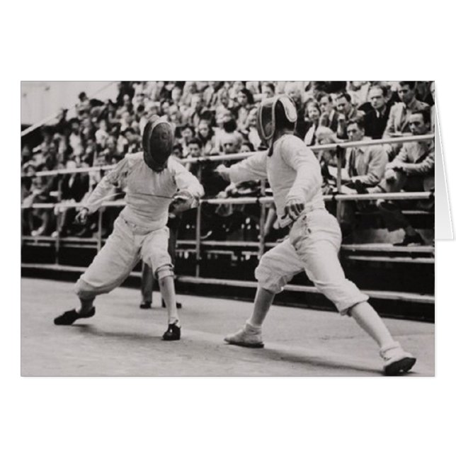 1948 British Olympic Fencing Card (Front Horizontal)