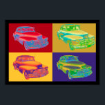 1948 Chevrolet Fleetmaster Antique Car Pop Art Poster<br><div class="desc">Colorful classic 1948 Chevrolet Fleetmaster antique car pop art.</div>