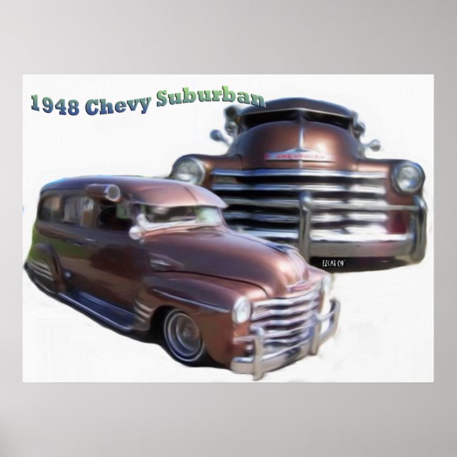 1948 Chevy Suburban Art Print III (Front)
