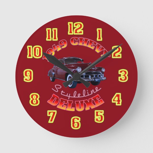 1949 Chevy Styleline Deluxe Clock. Round Clock (Front)