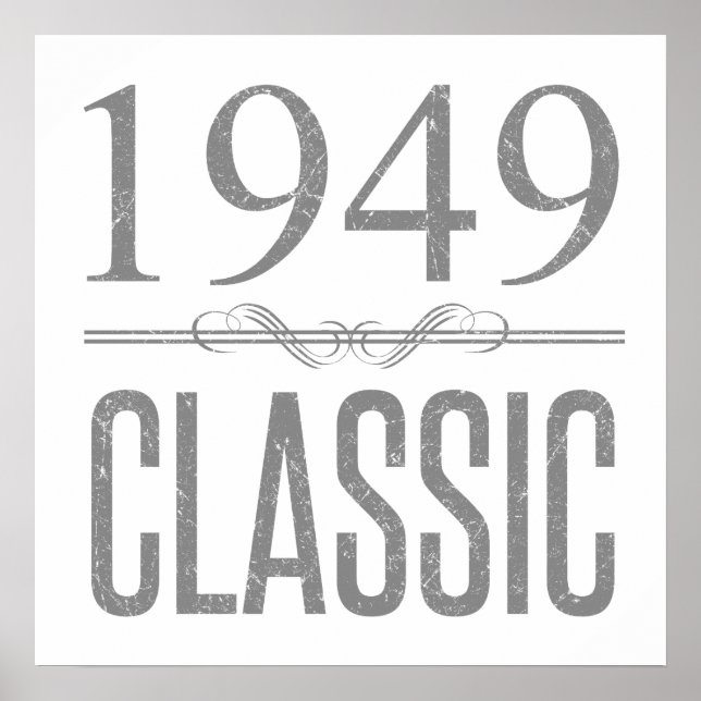1949 Classic Birth Year Poster (Front)