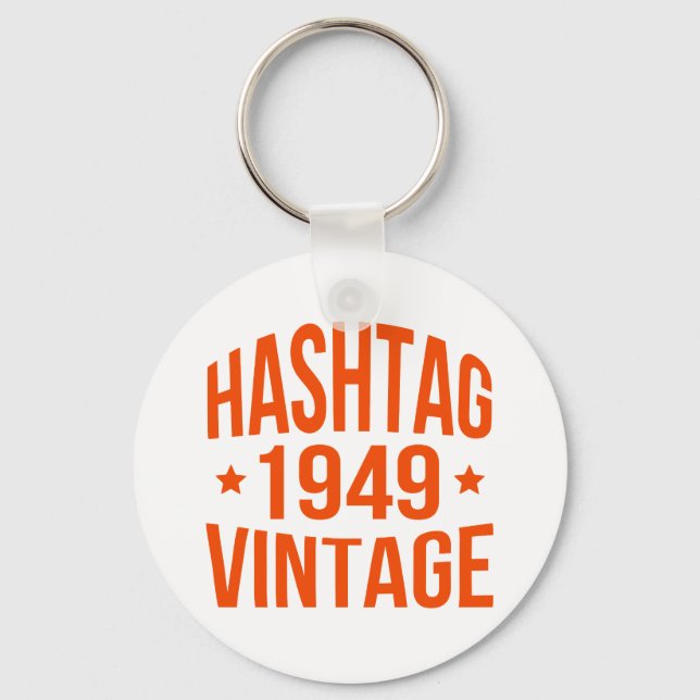1949 Hashtag Vintage Keychain (Front)