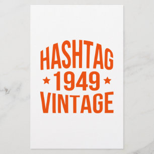 1949 Hashtag Vintage Stationery