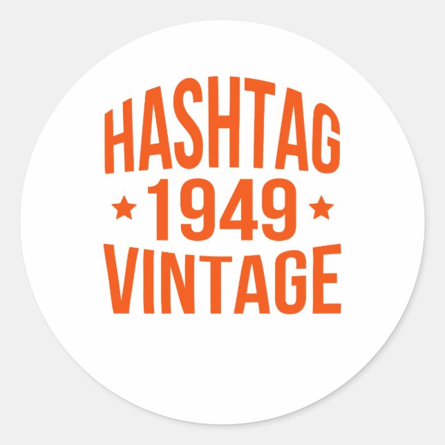 1949 Hashtag Vintage Sticker (Front)