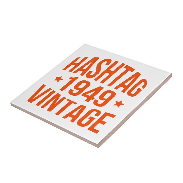 1949 Hashtag Vintage Tile (Side)