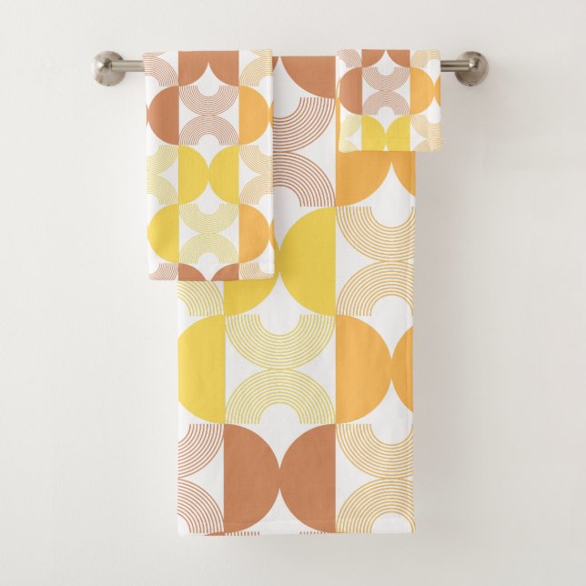 1950 Art moderne à la ligne Mid siècle brun et jau (En situation)