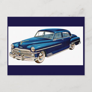1950 blue DeSoto Postcard