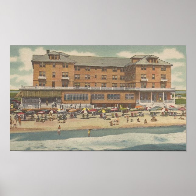 1950 Boardwalk at 14th Street, Ocean City, MD Poster (Front)