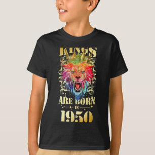 1950 Born King Crown Lion Birthday Quote T-Shirt