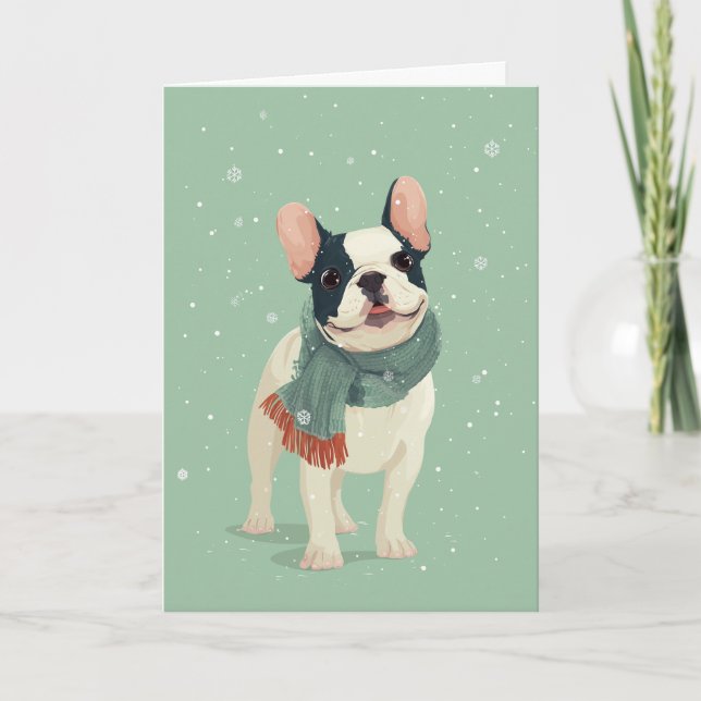 1950 Christmas Frenchie Card (Front)