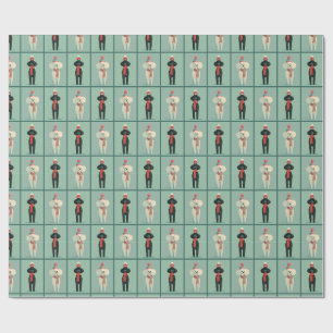 1950 Christmas Poodles Wrapping Paper