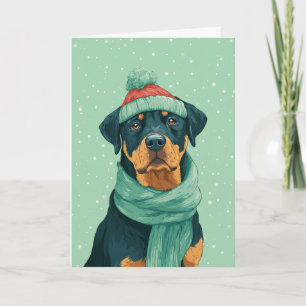 1950 Christmas Rottweiler Card