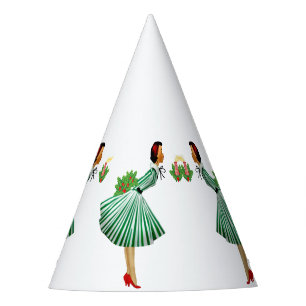 1950 Christmas Vintage Lady    Party Hat