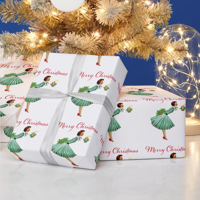 1950 Christmas Vintage Lady   Wrapping Paper (Holidays)