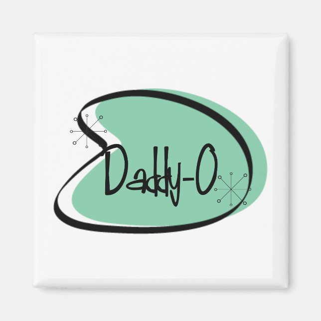 1950 Daddy-O Hep Cat Vintage Magnet Father's Day (Front)