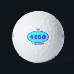 1950 Editable 70th Birthday Blue Personalized Golf Balls<br><div class="desc">1950 Editable 70th Birthday Blue Personalized Golf Balls  for the cool dad,  papa,  uncle,  brother cousin golfer. Add his first name,  last name or monogram.</div>
