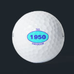 1950 Editable 70th Birthday Blue Personalized Golf Balls<br><div class="desc">1950 Editable 70th Birthday Blue Personalized Golf Balls  for the cool dad,  papa,  uncle,  brother cousin golfer. Add his first name,  last name or monogram.</div>
