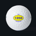 1950 Editable 70th Birthday Yellow Personalized Golf Balls<br><div class="desc">1950 Editable 70th Birthday Yellow Personalized Golf Balls  for the cool dad,  papa,  uncle,  brother cousin golfer. Add his first name,  last name or monogram.</div>