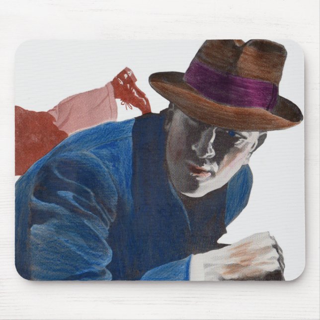 1950 gritty detective action mouse pad (Front)