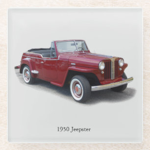1950 Jeepster glass coaster