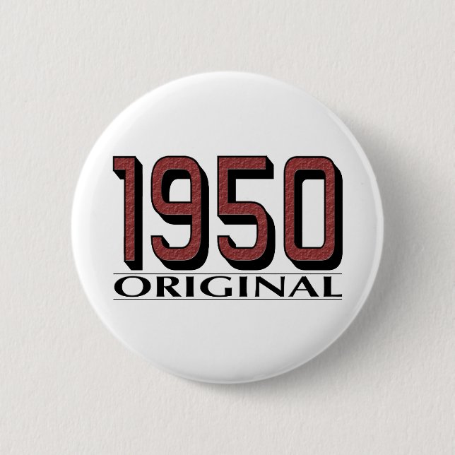 1950 Original 2 Inch Round Button (Front)
