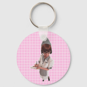 1950 Retro Diner Gal Keychain