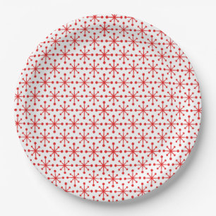 1950 Retro Star Pattern Paper Plate