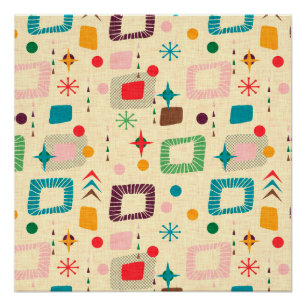 1950´s Atomic Pattern Poster