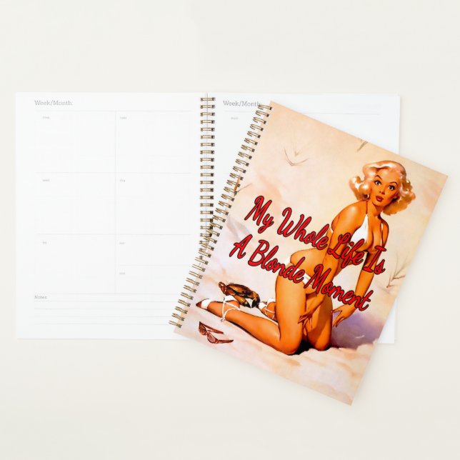 1950’s Blonde on the Beach by Gil Elvgren   Planner (Display)