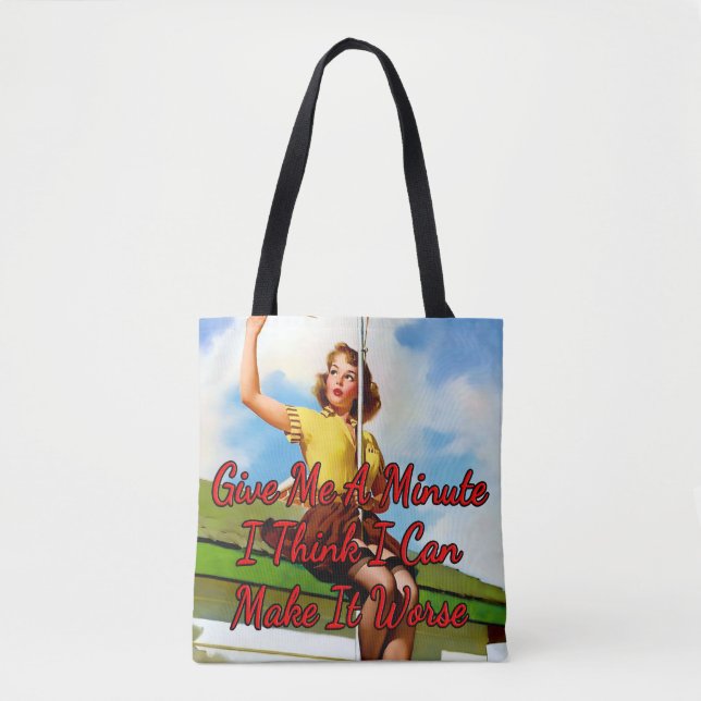 1950’s Fixing Antenna by Gil Elvgren Tote Bag (Front)