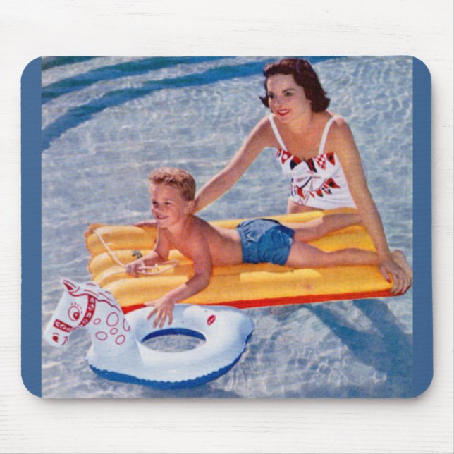 1950 summer in the pool mouse pad (Front)