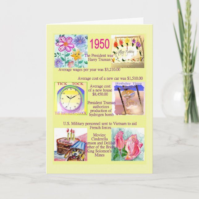 1950 The Year you were born Card (Front)