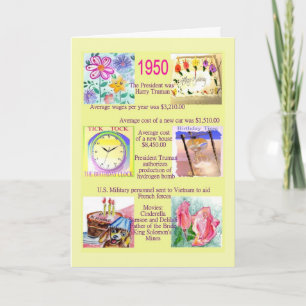 1950 The year you were born Card