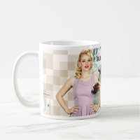 1950 themed mug/nostalgia/car/coffee/girl/ill take