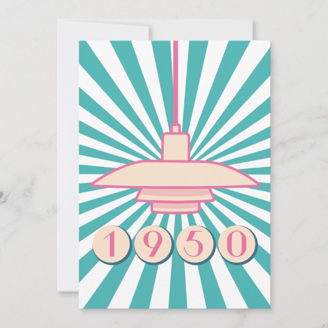 1950 vintage and elegant invitation  (Front)