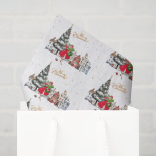1950 Vintage Lady Christmas Shopping  Tissue Paper