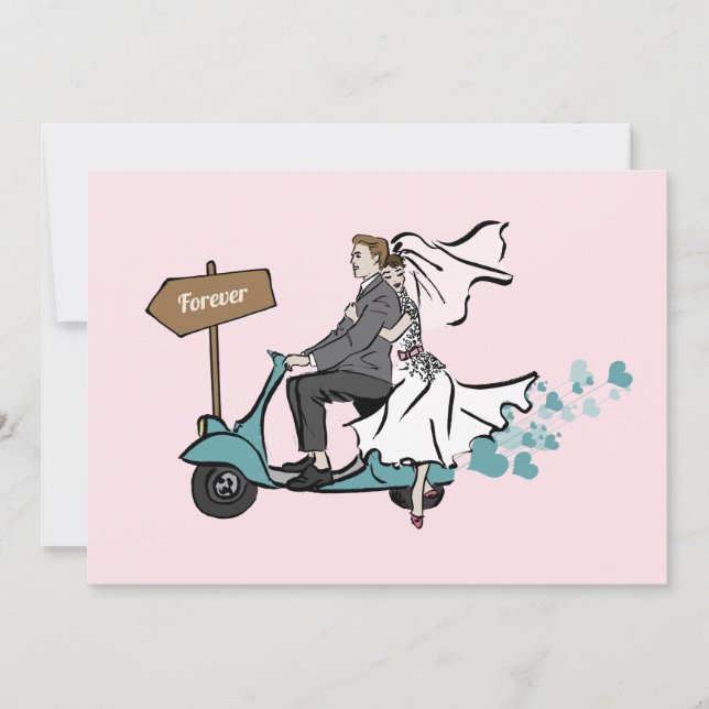 1950 Vintage Wedding Invitation (Front)