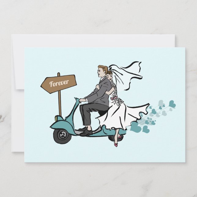 1950 Vintage Wedding Invitation (Front)