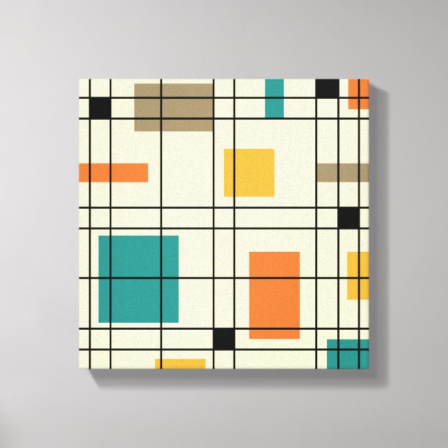 1950's Abstract Art Canvas Print (Front)