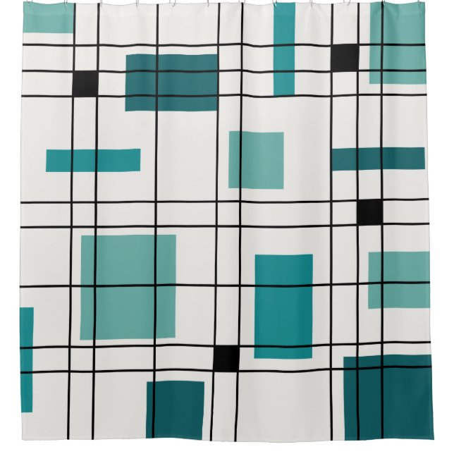 1950's Abstract Art Teal (Front)
