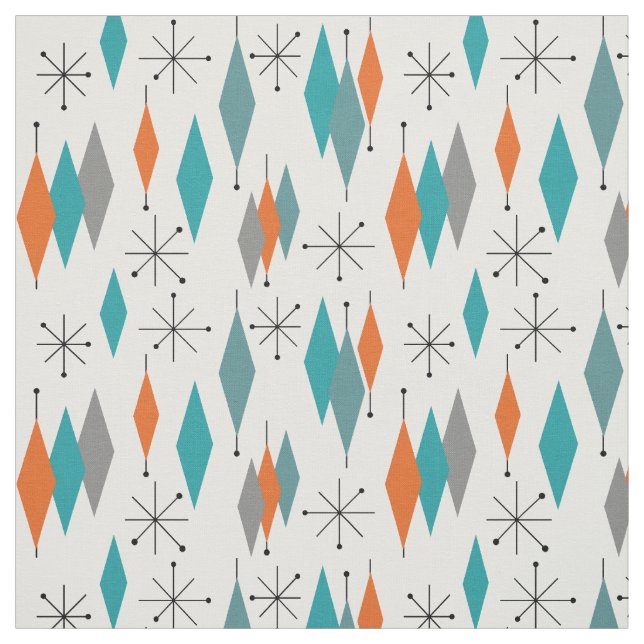 1950s Atomic Midcentury Modern  Fabric (Swatch)