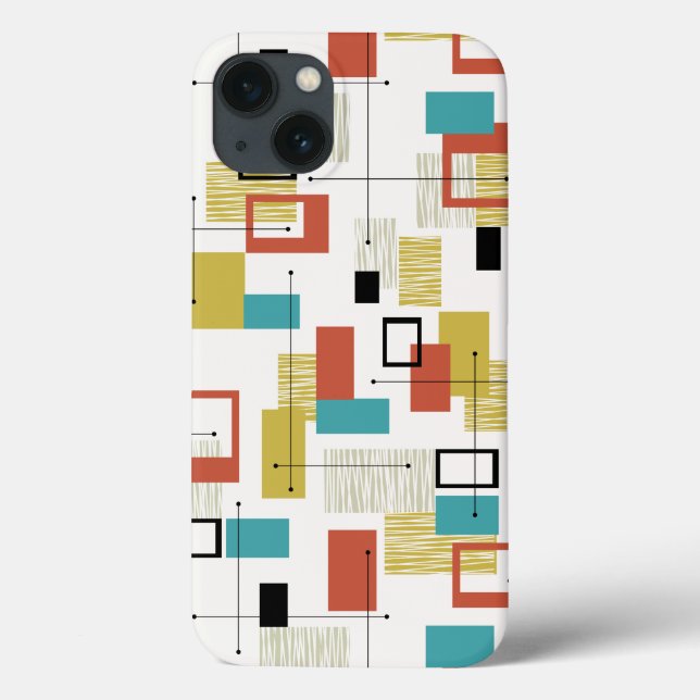 1950s Atomic Retro Design Case-Mate iPhone Case (Back)
