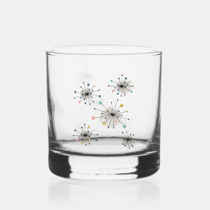 1950s Atomic Starburst Mid-century Modern Whiskey Glass