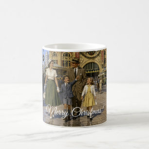 1950s Aussie Christmas Flinders Street Station Coffee Mug