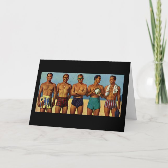 1950s Beach Dudes Card (Front)