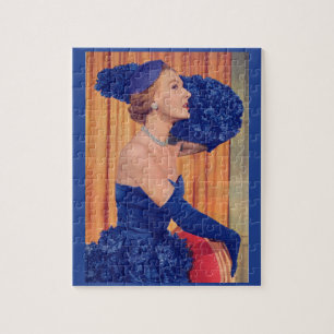 1950s beautiful in blue jigsaw puzzle