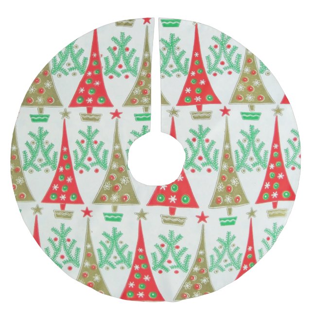 1950s Cartoon Christmas Tree Skirt (Front)