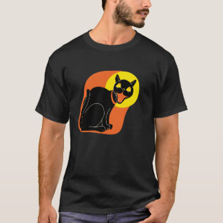 1950s Cat and Moon T-Shirt